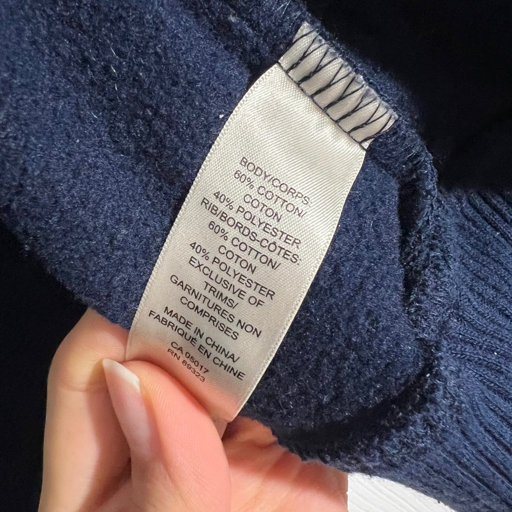 Roots Navy Blue Cardigan with Elbow Patches - Picture 4 of 5